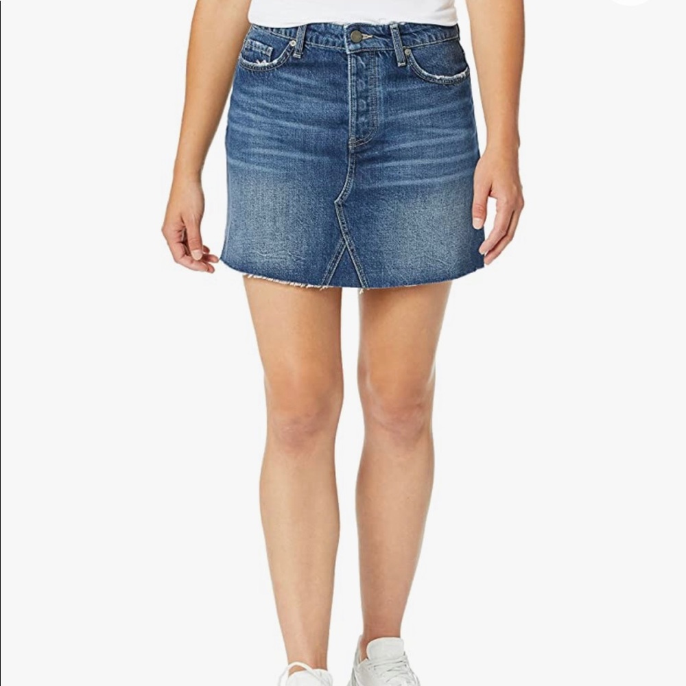 PAIGE NWT Women's Aideen Hi Rise Skirt W/Raw Hem